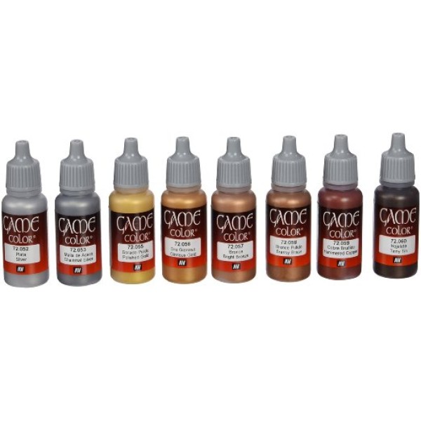 Vallejo Game Colour Metallic Colours 8 Colour Set